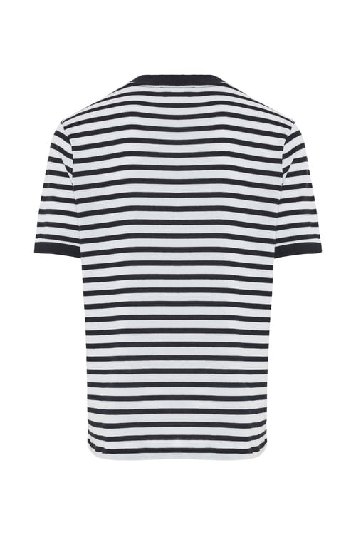 ÇİZGİLİ TRİKO KISA KOLLU KAZAK