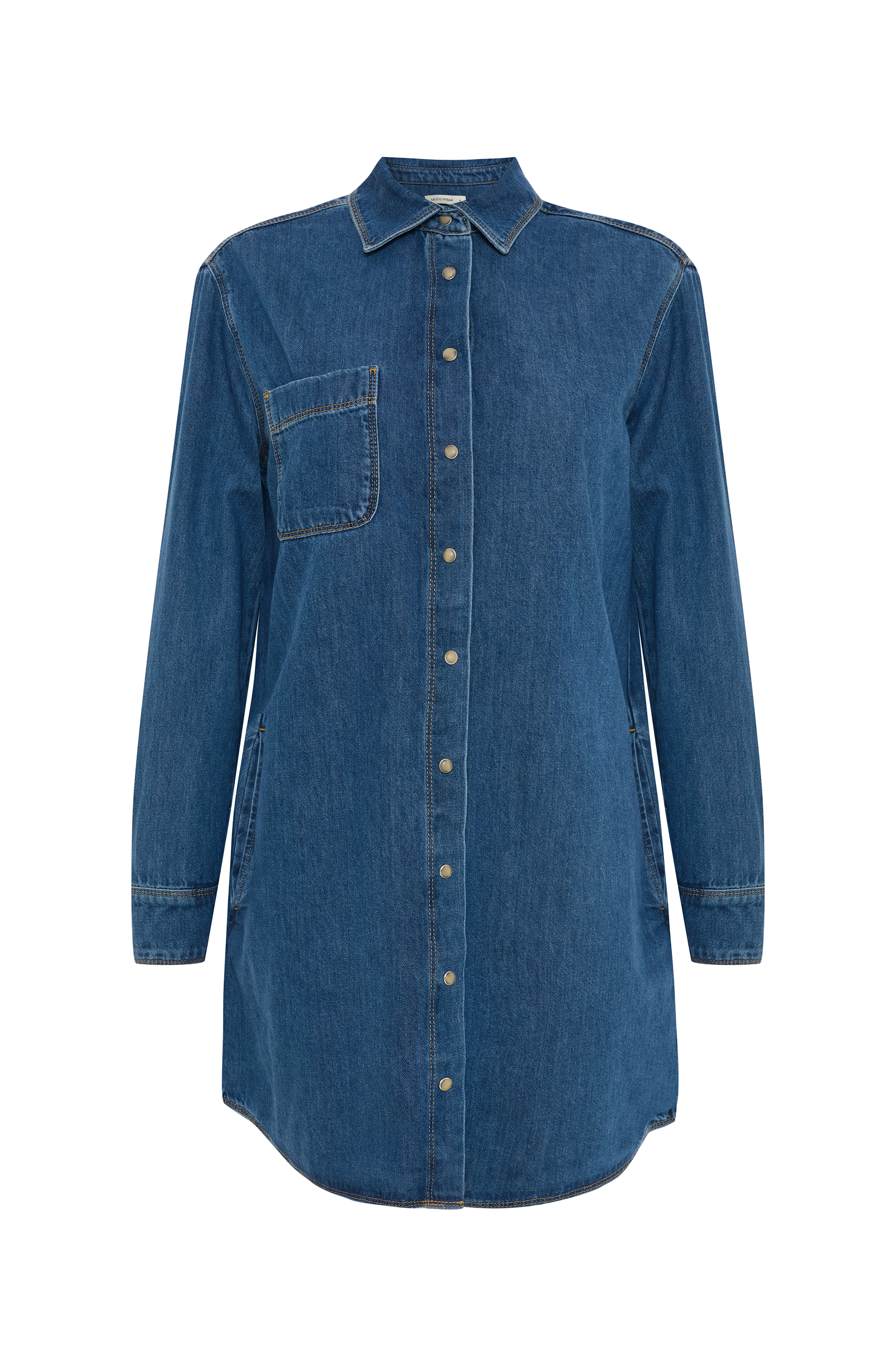 UZUN KOLLU MİNİ GÖMLEK ELBİSE