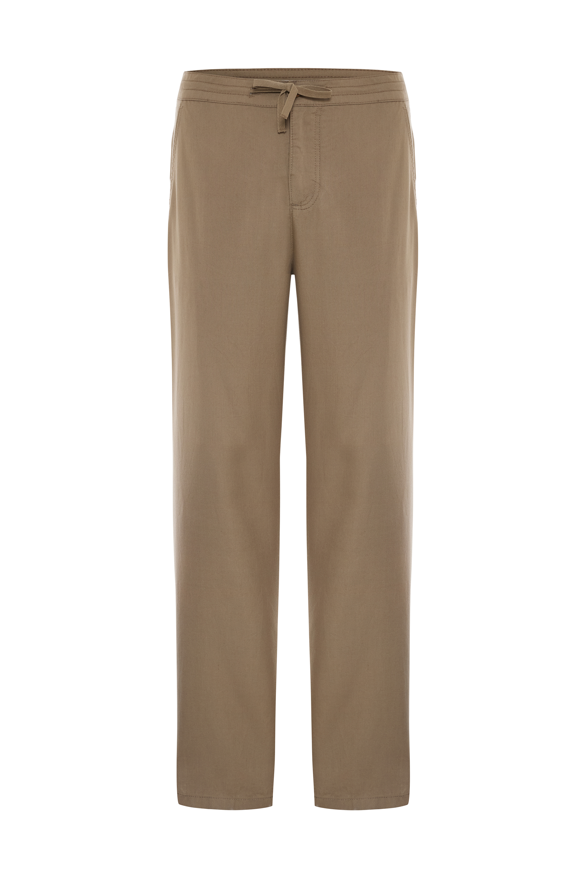 STRAIGHT FIT BELİ BAĞLAMALI TENCEL PANTOLON