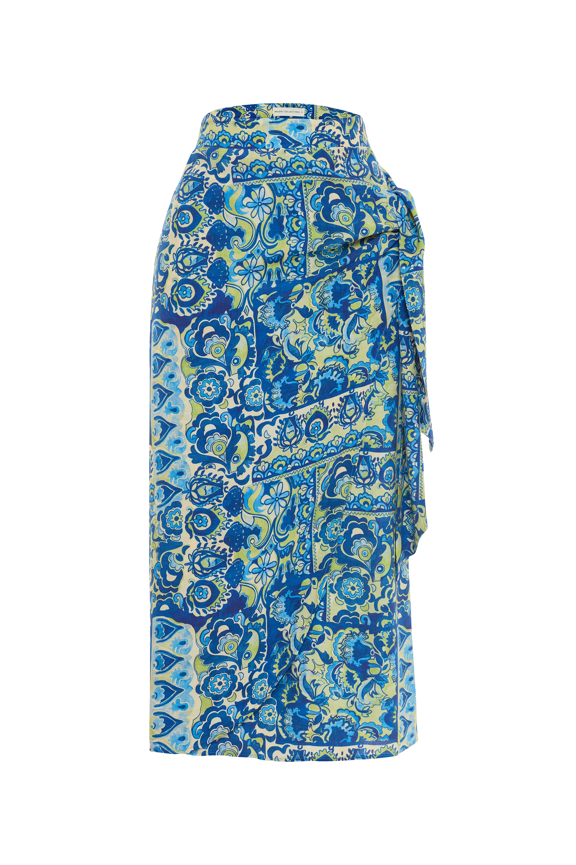 BASKILI BAĞLAMA DETAYLI MİDİ ETEK