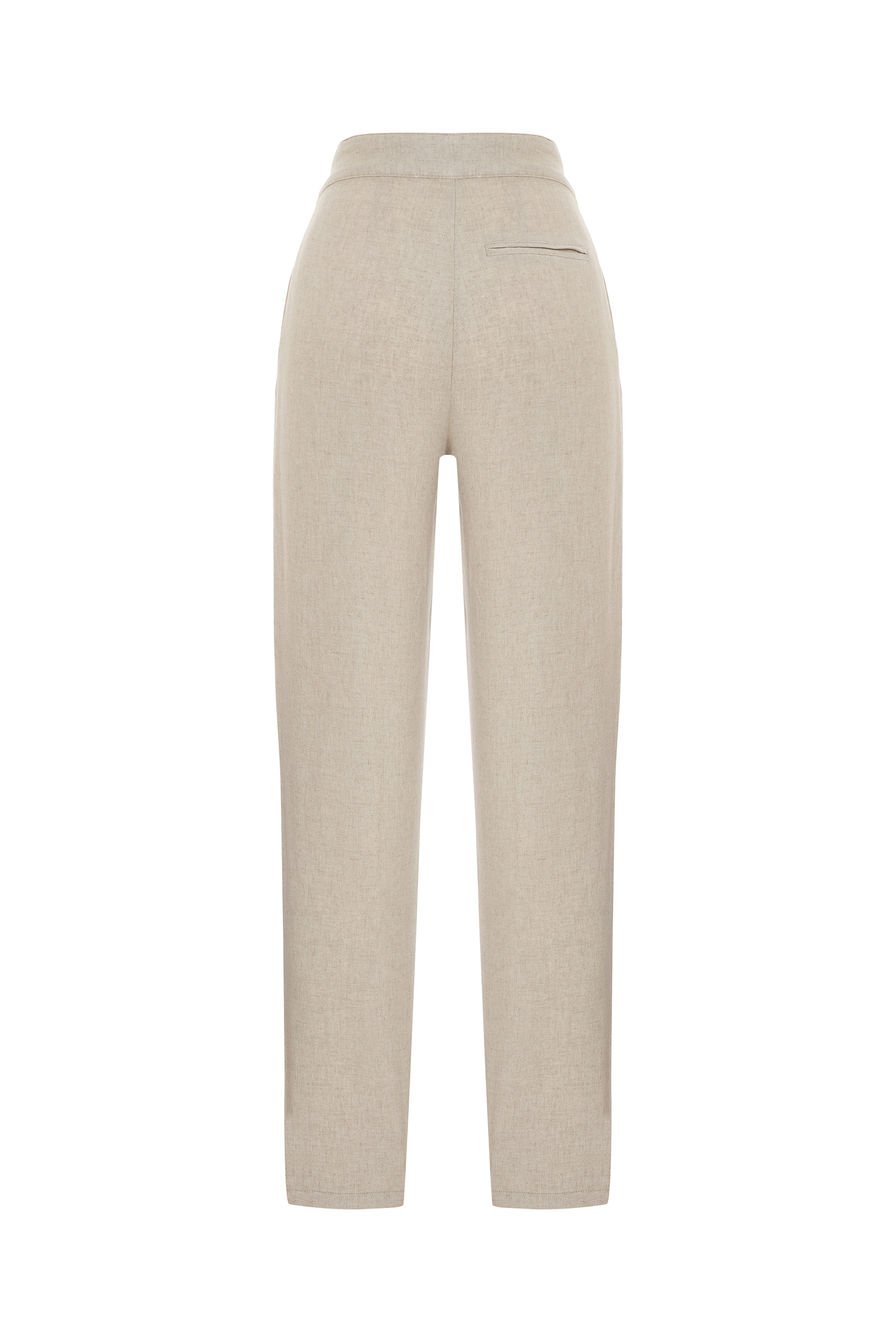 PİLE DETAYLI HAVUÇ KESİM KETEN KARIŞIMLI PANTOLON