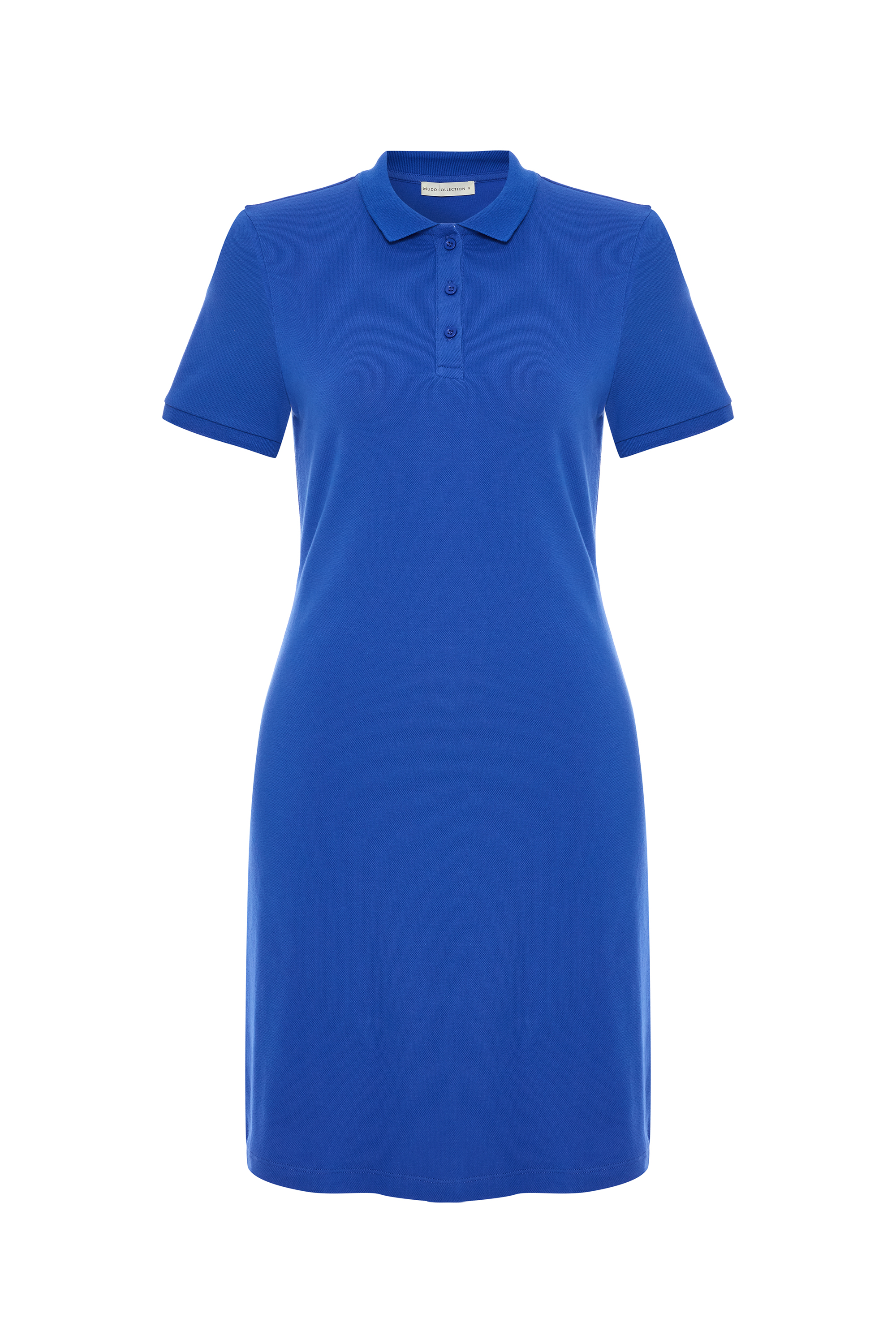 POLO YAKA KISA KOLLU MİNİ ELBİSE