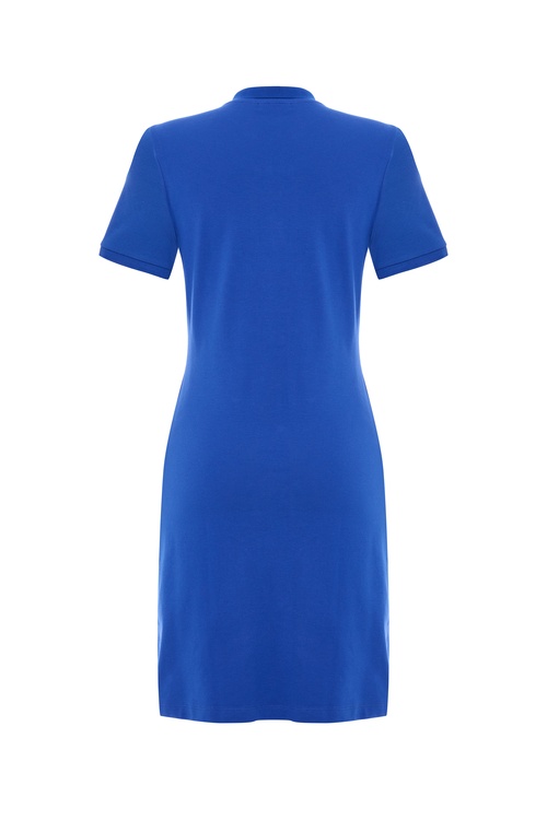  POLO YAKA KISA KOLLU MİNİ ELBİSE