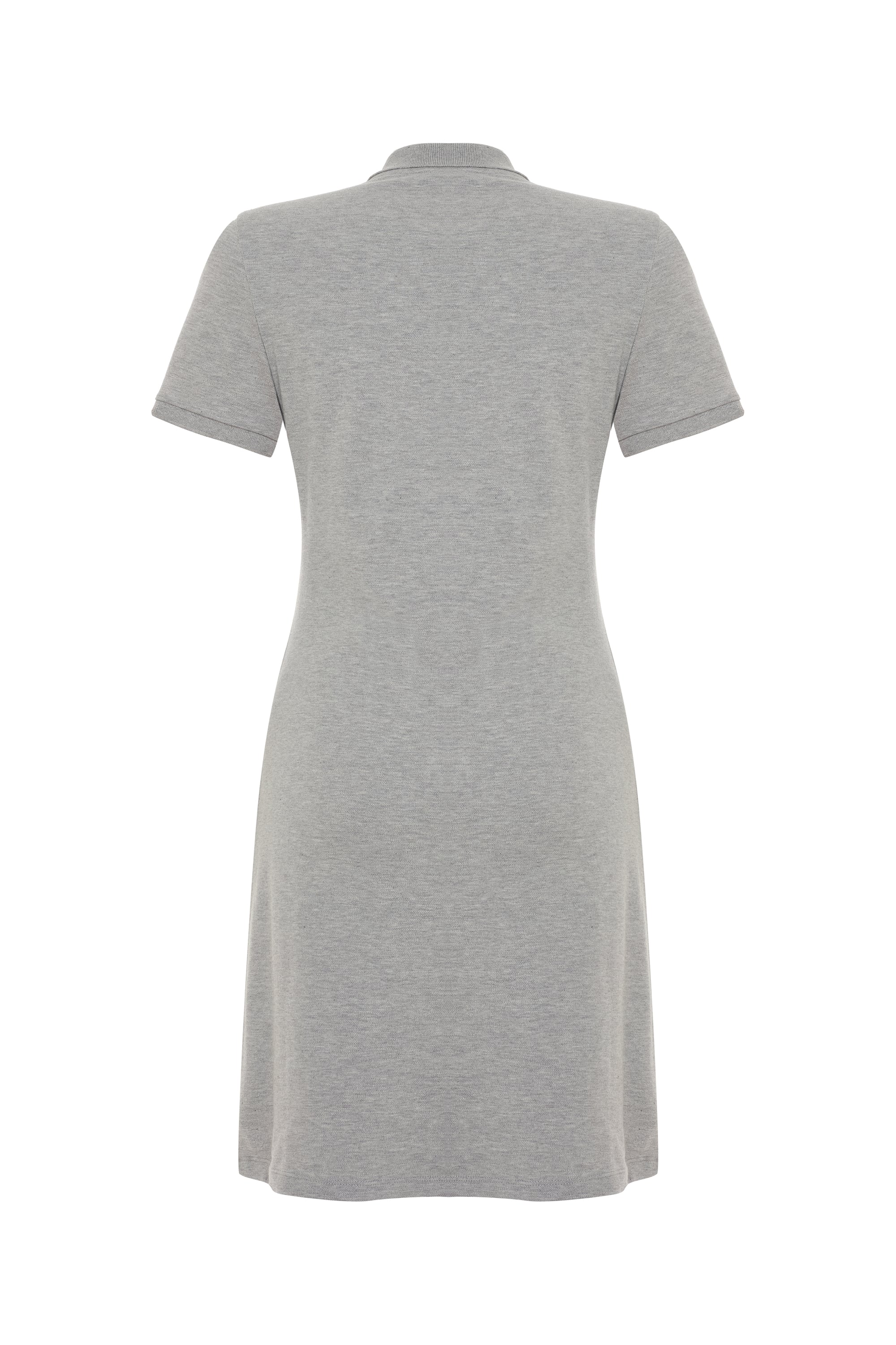 POLO YAKA KISA KOLLU MİNİ ELBİSE