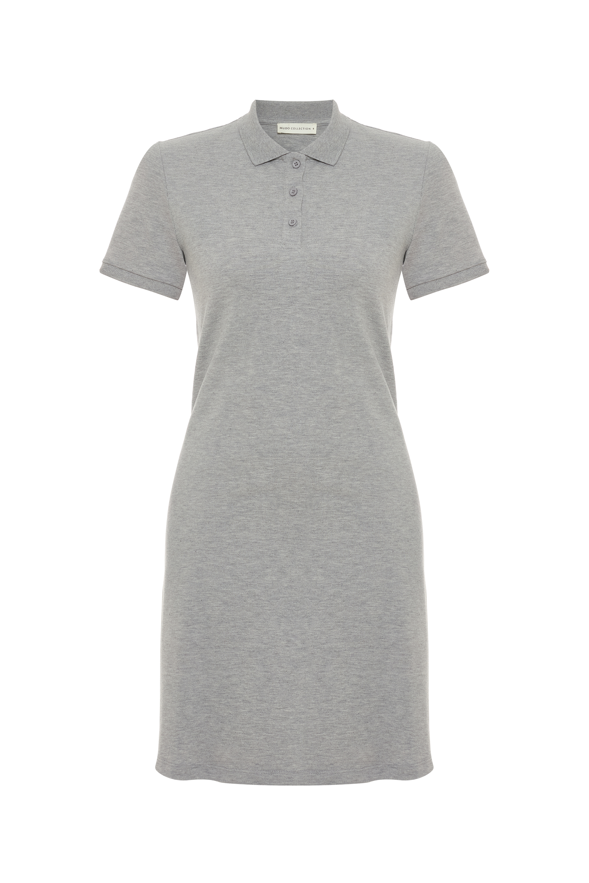 POLO YAKA KISA KOLLU MİNİ ELBİSE