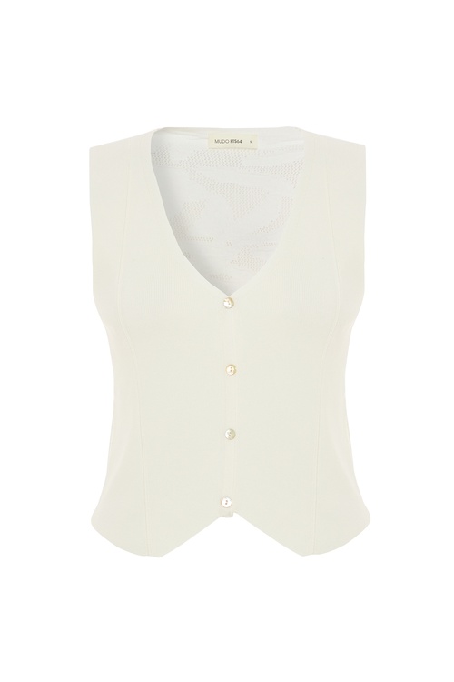  V YAKA FITTED TRİKO YELEK