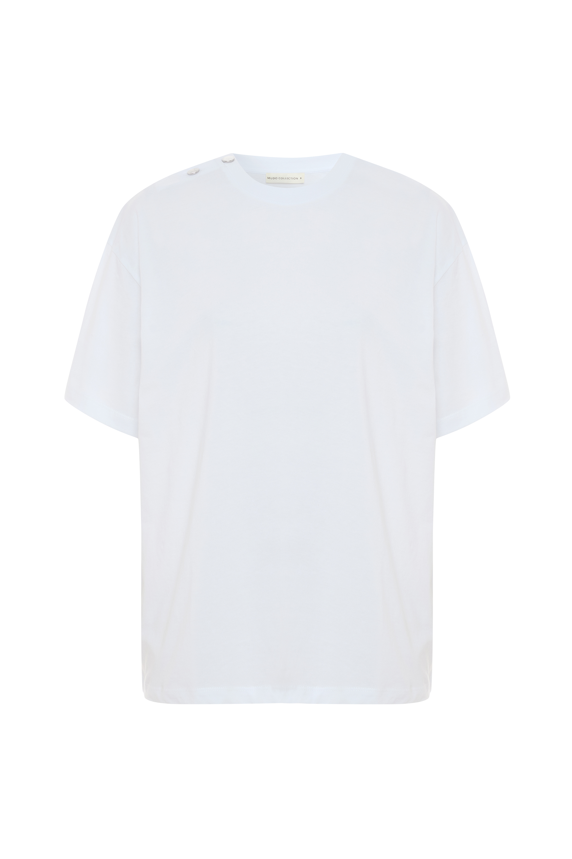 DÜĞME DETAYLI BİSİKLET YAKA T-SHIRT