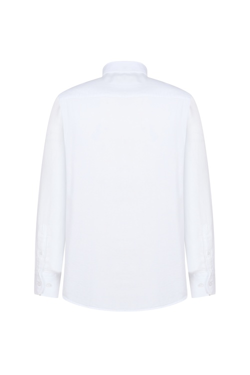  REGULAR FIT TEK CEPLİ UZUN KOLLU GÖMLEK