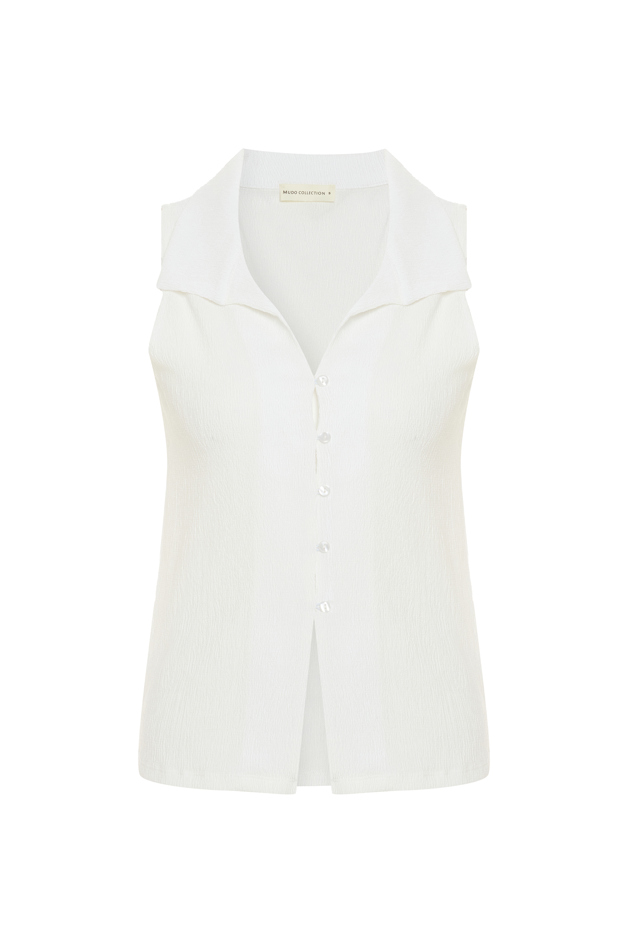 V YAKA KOLSUZ FITTED BLUZ