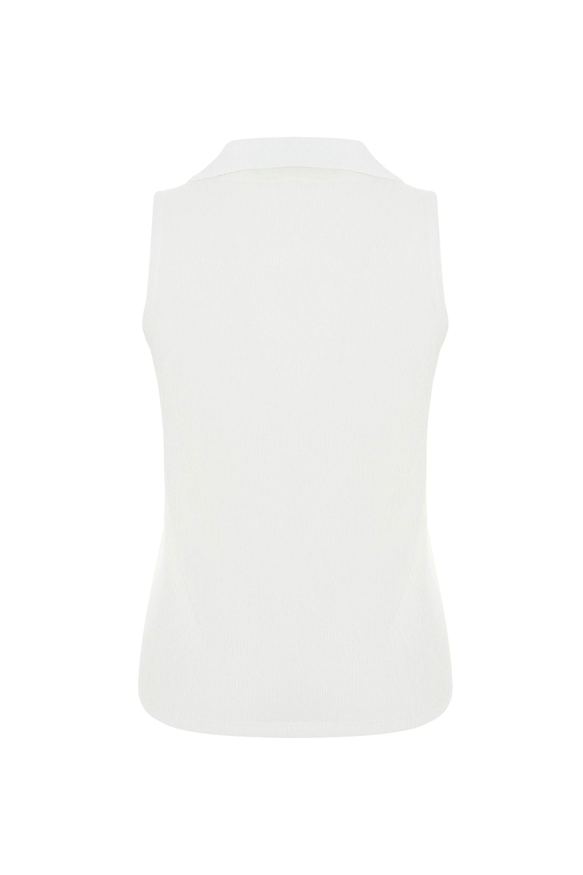 V YAKA KOLSUZ FITTED BLUZ