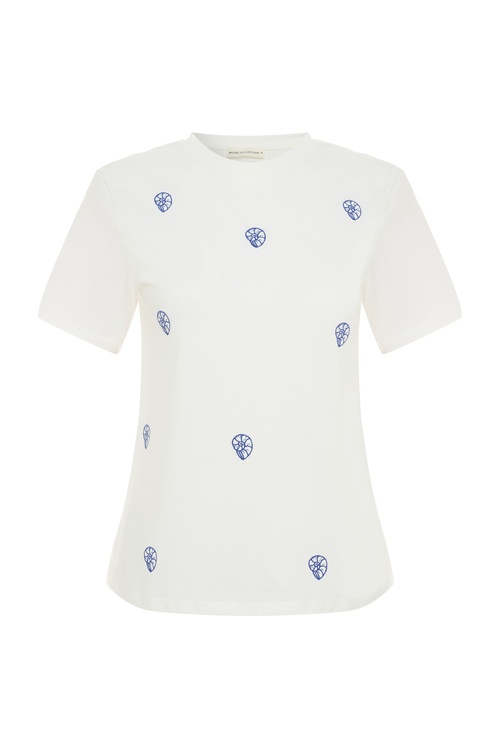  NAKIŞLI BİSİKLET YAKA T-SHIRT