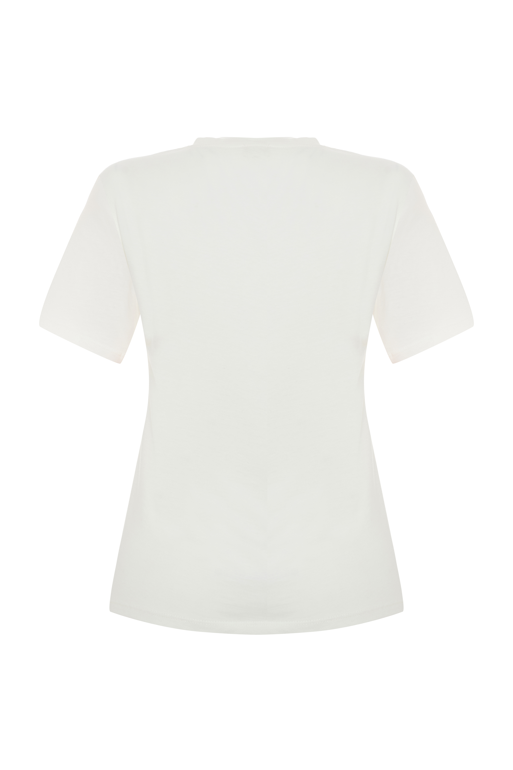 NAKIŞLI BİSİKLET YAKA T-SHIRT