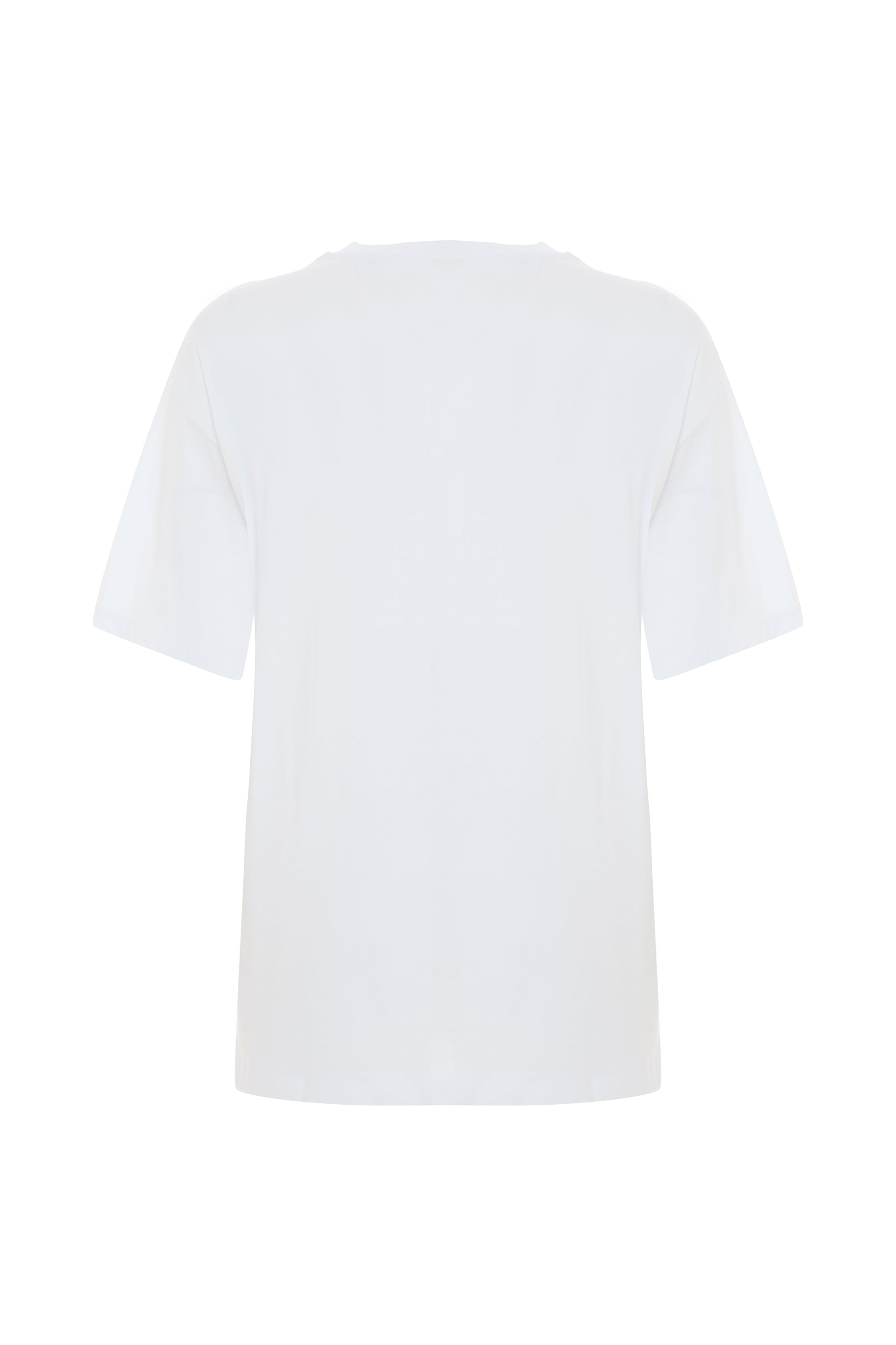 LOOSE FIT ETNİK BASKILI BİSİKLET YAKA T-SHIRT