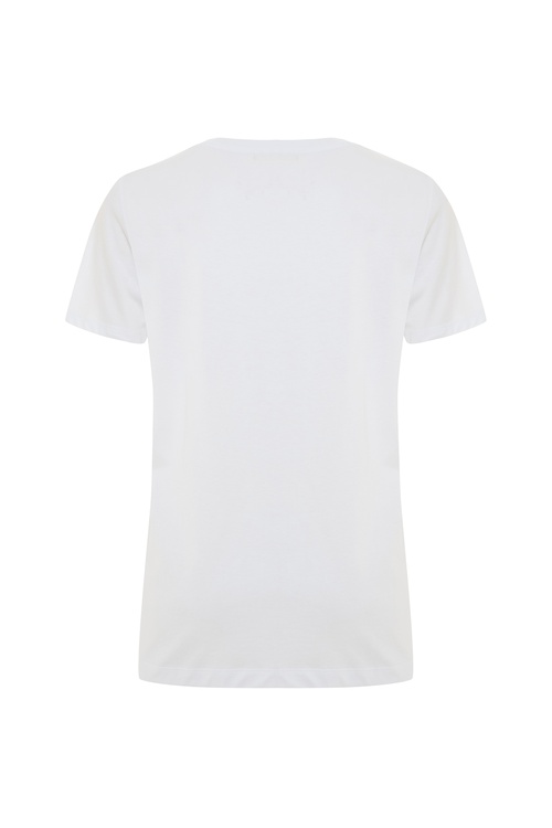  BASKILI BİSİKLET YAKA T-SHIRT