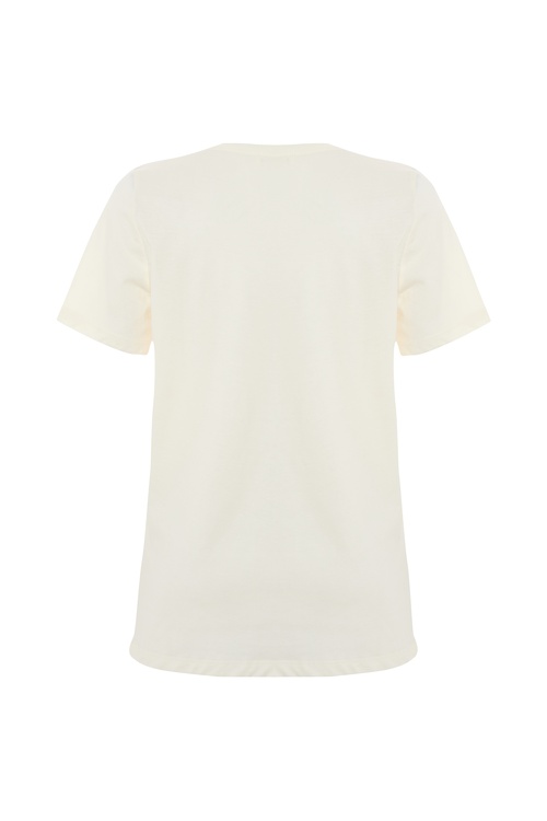  BASKILI BİSİKLET YAKA T-SHIRT