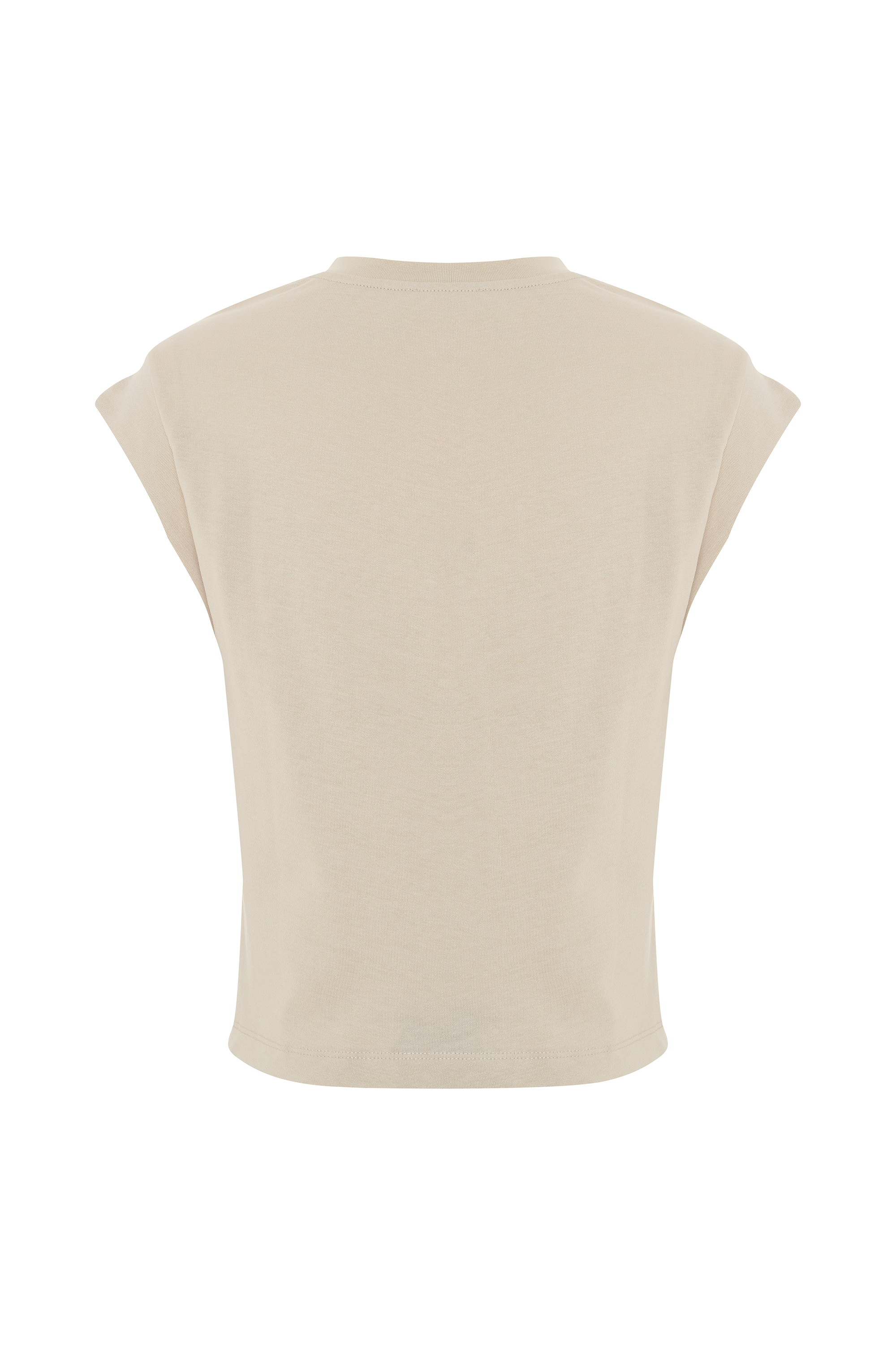 BİSİKLET YAKA DÜŞÜK KOL T-SHIRT