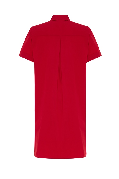  KISA KOLLU MİNİ GÖMLEK ELBİSE