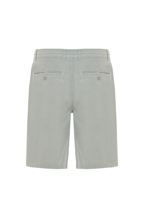  STRAIGHT FIT BAĞLAMALI KETEN ŞORT