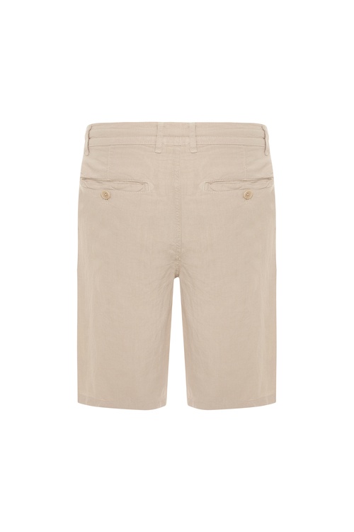  STRAIGHT FIT BAĞLAMALI KETEN ŞORT