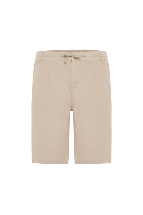  STRAIGHT FIT BAĞLAMALI KETEN ŞORT