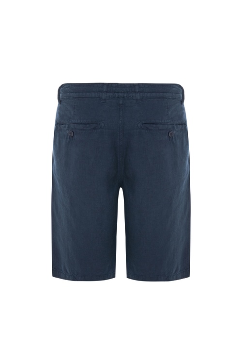  STRAIGHT FIT BAĞLAMALI KETEN ŞORT