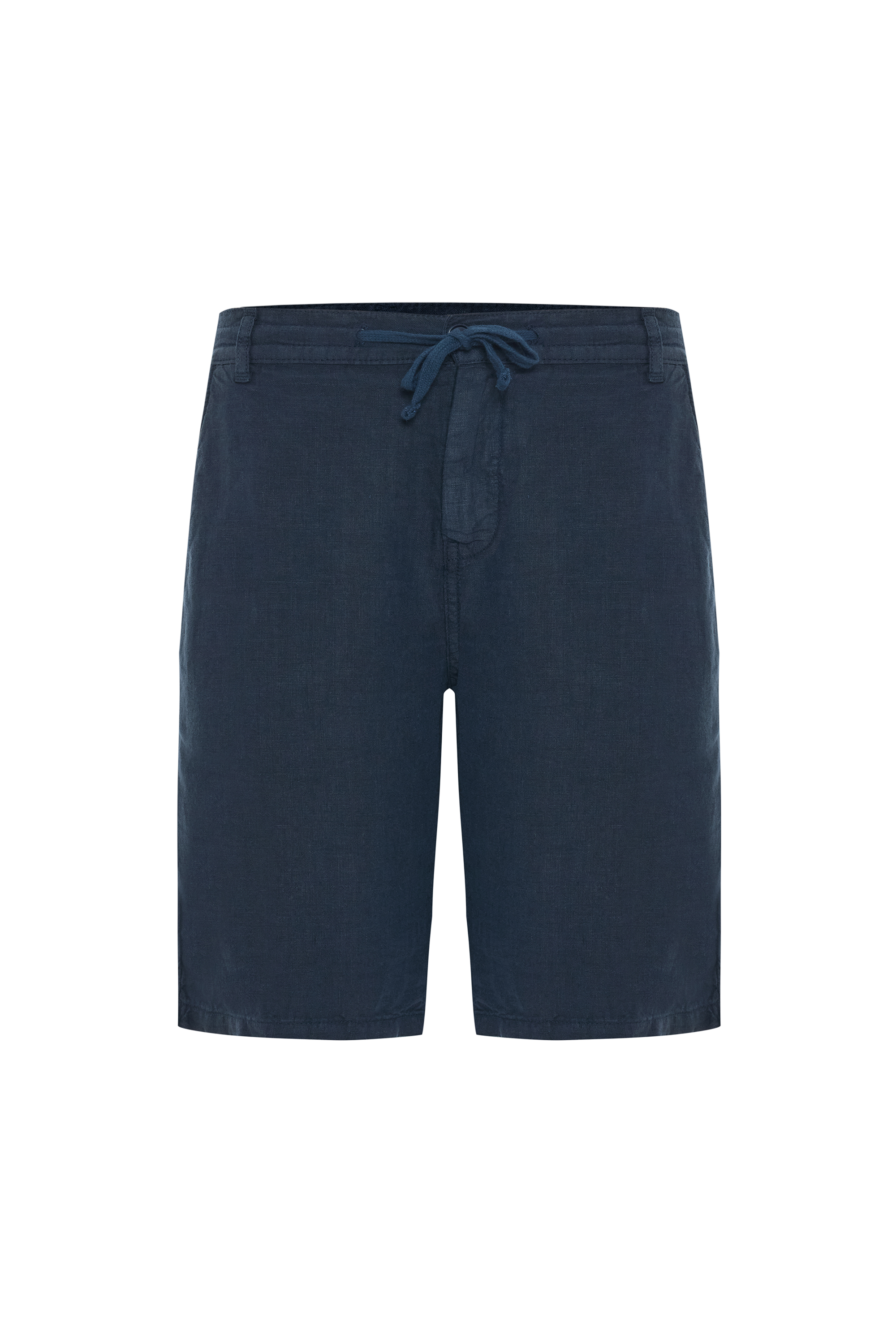 STRAIGHT FIT BAĞLAMALI KETEN ŞORT