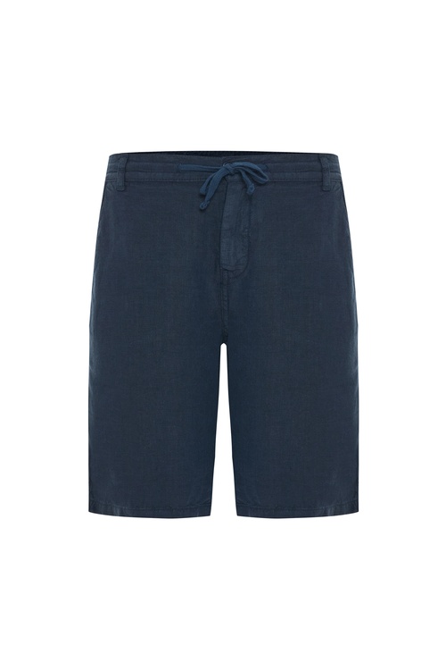  STRAIGHT FIT BAĞLAMALI KETEN ŞORT