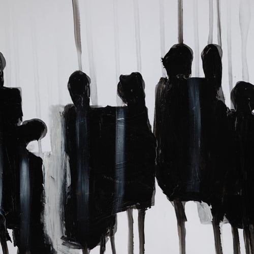  HUMANITY ÇERÇEVELİ YAĞLIBOYA TABLO 90X120CM
