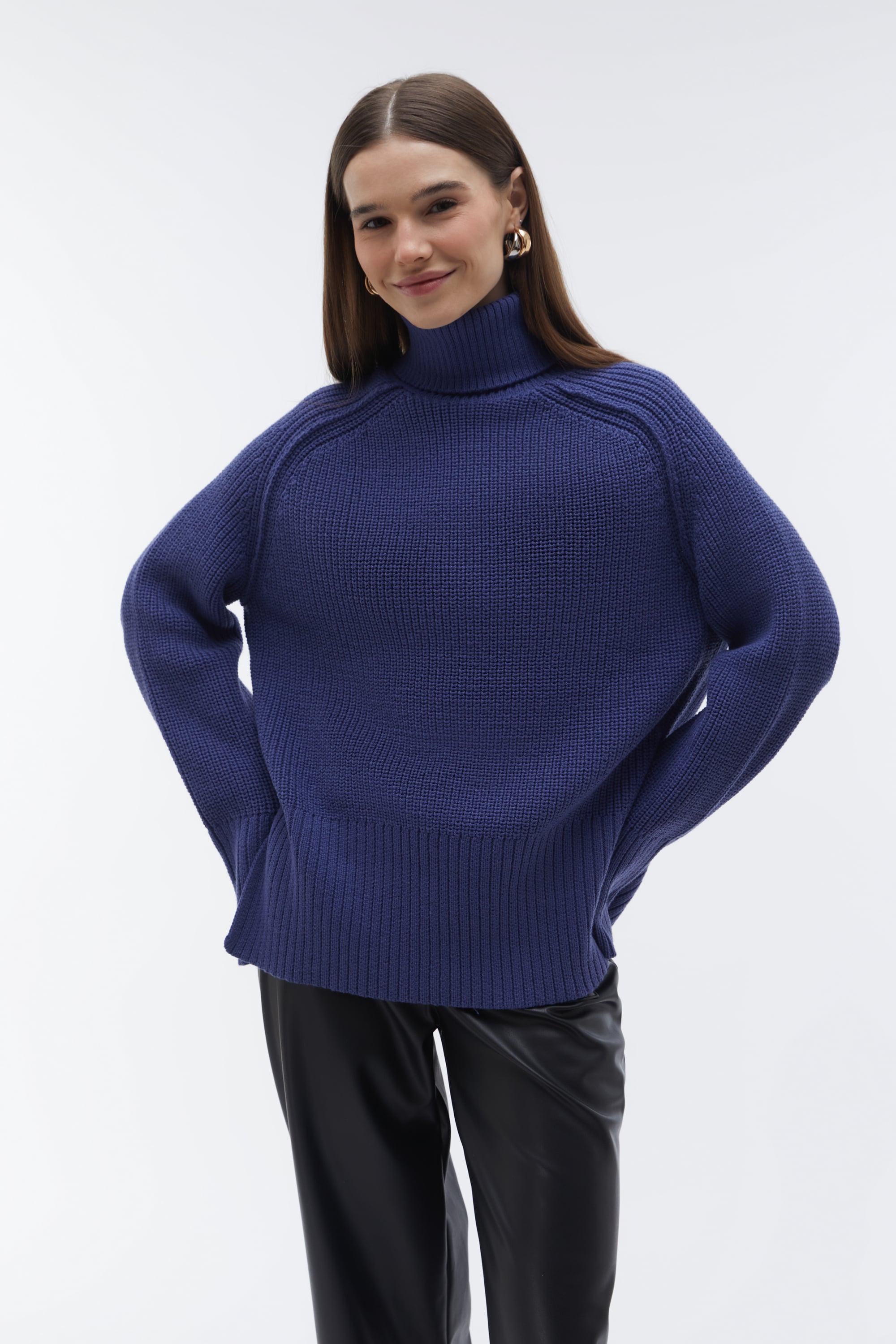 BALIKÇI YAKA LOOSE FIT KAZAK