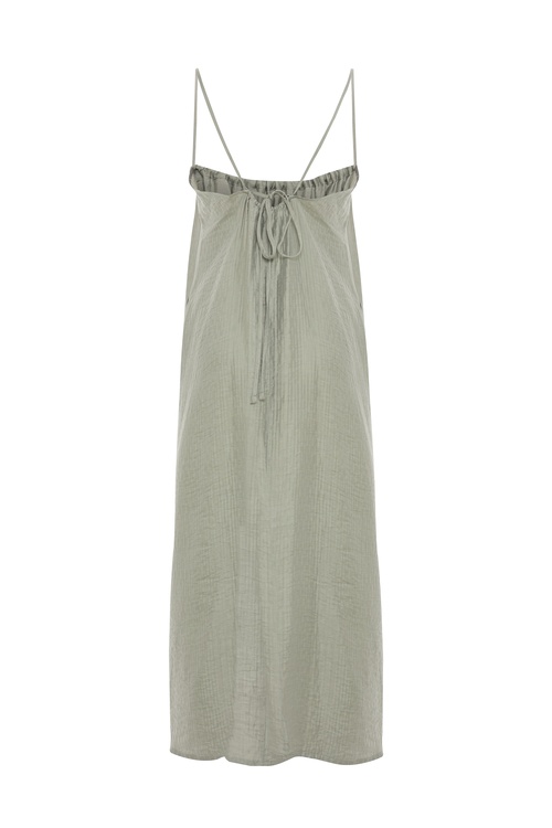  ASKILI KLOŞ MİDİ ELBİSE