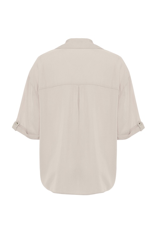  LİYOSEL KISA KOLLU GÖMLEK