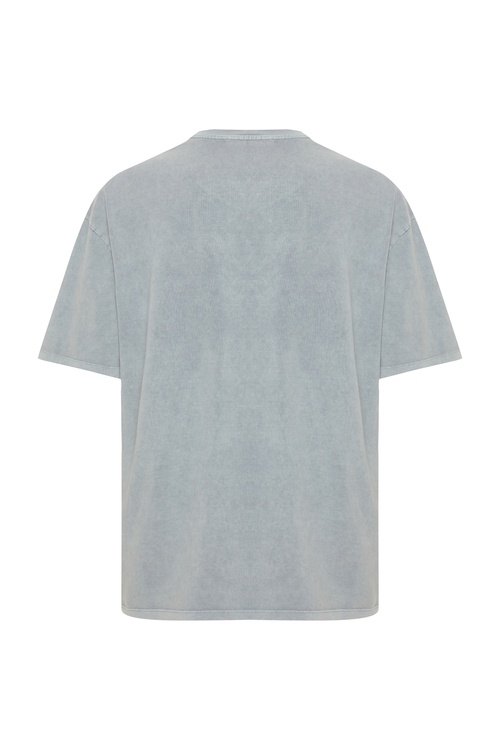  BİSİKLET YAKA KISA KOLLU OVERSIZE T-SHIRT