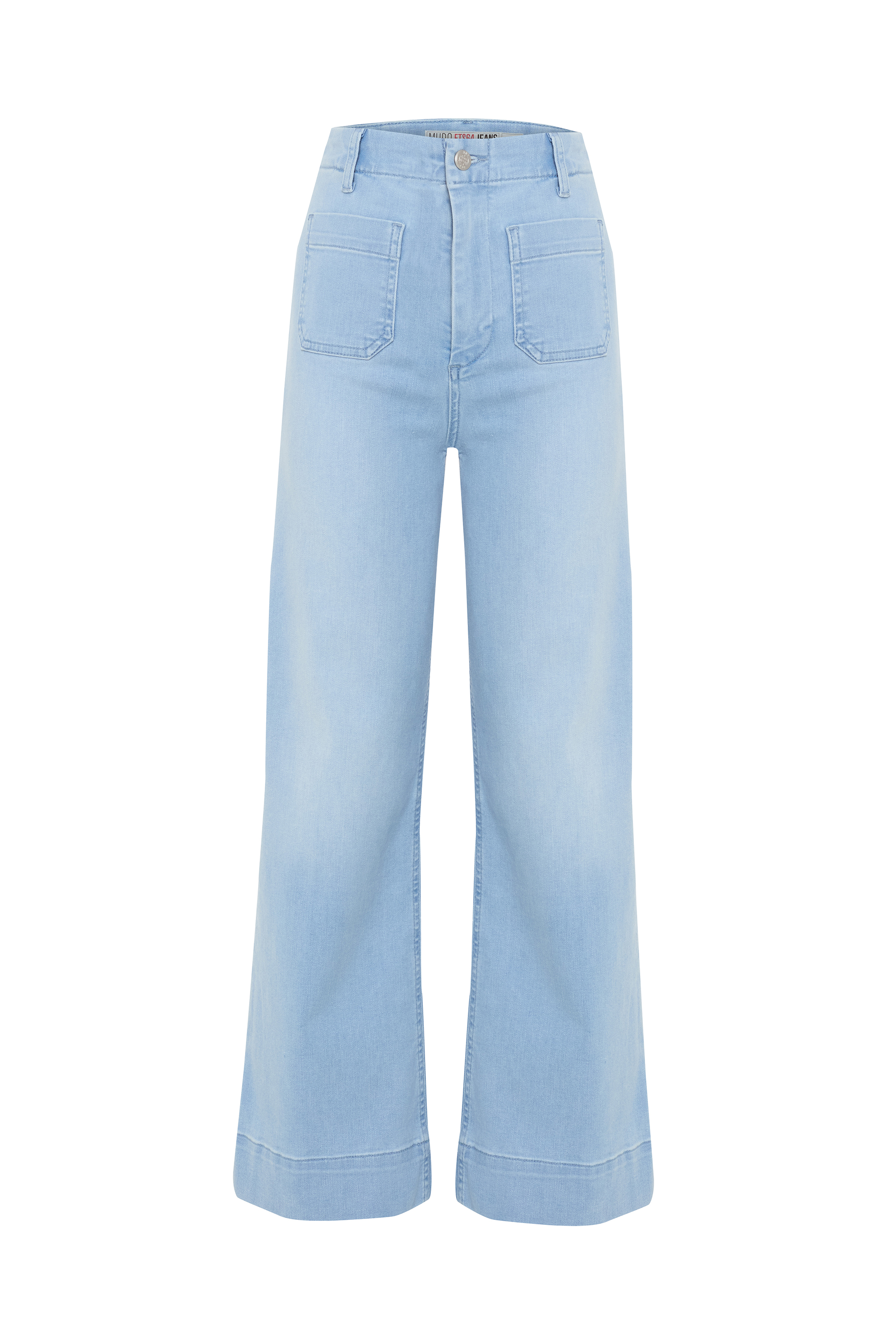 ÖN CEPLİ CROPPED FLARE JEAN PANTOLON