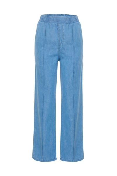 Mudo Kadın Indigo Relax Fit Beli Lastikli Pantolon