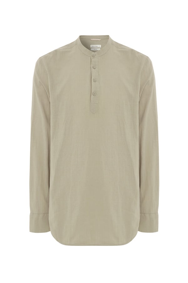 HAKİM YAKA CASUAL UZUN KOLLU GÖMLEK