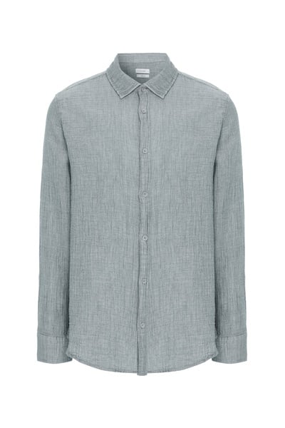 Mudo Erkek Mavi Regular Fit Uzun Kollu Casual Gömlek