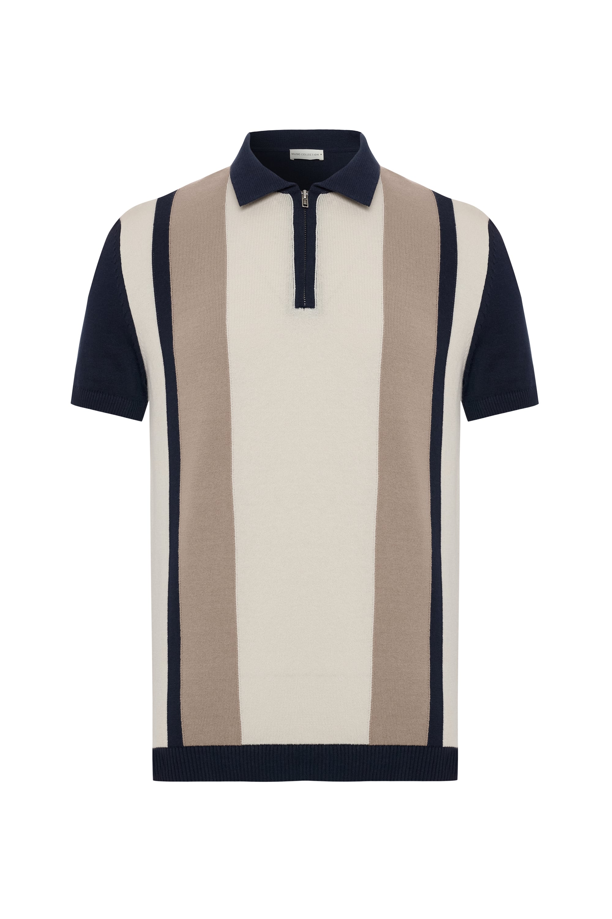 RENK BLOKLU POLO YAKA KISA KOLLU TRİKO KAZAK