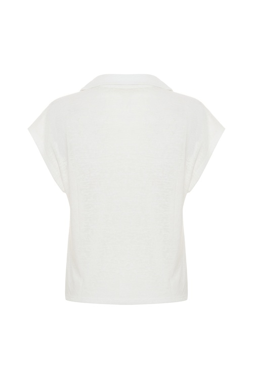  V YAKA DÜŞÜK KOL BLUZ