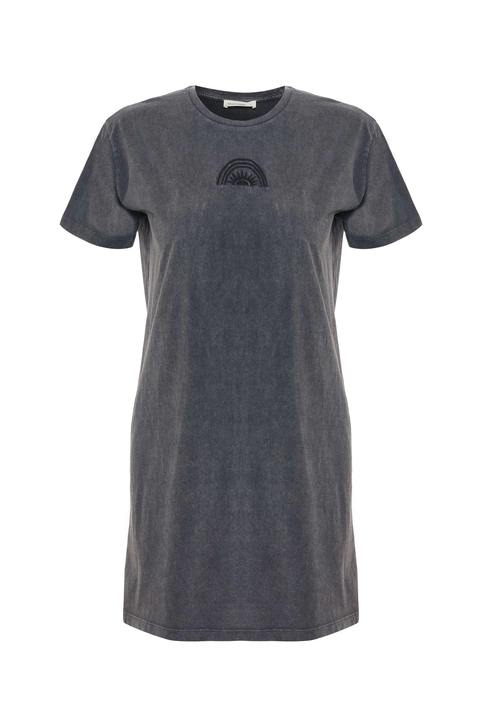 NAKIŞLI MİNİ T-SHIRT ELBİSE