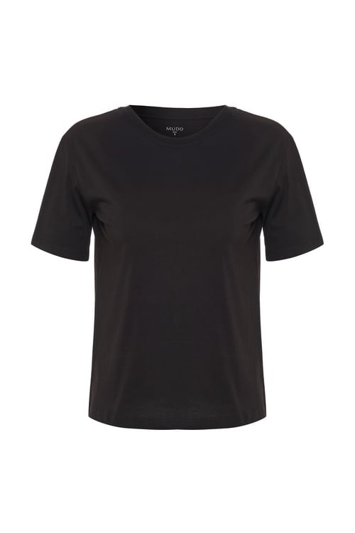  KISA KOLLU BİSİKLET YAKA T-SHIRT