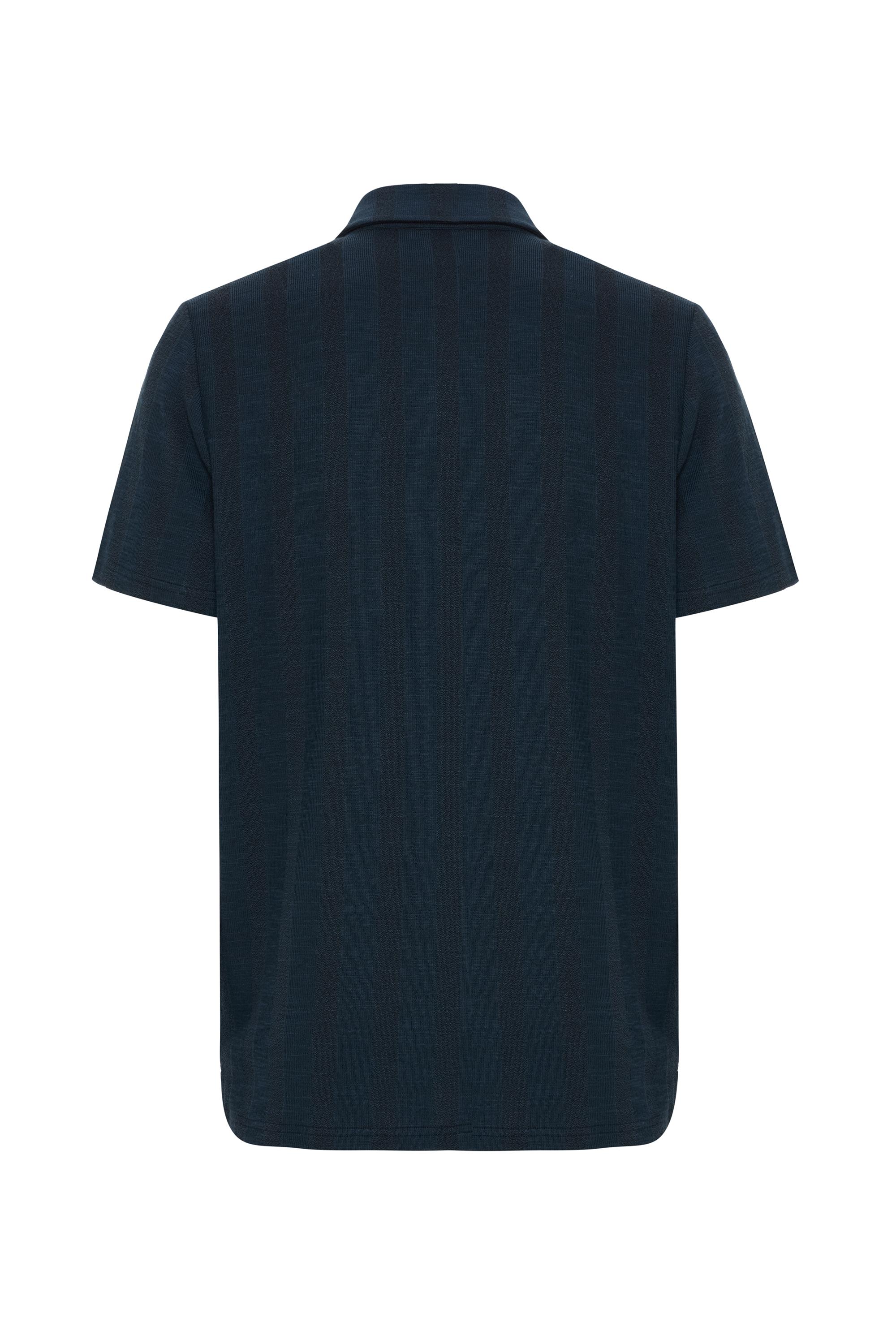 TEKSTÜRLÜ KISA KOLLU POLO YAKA T-SHIRT