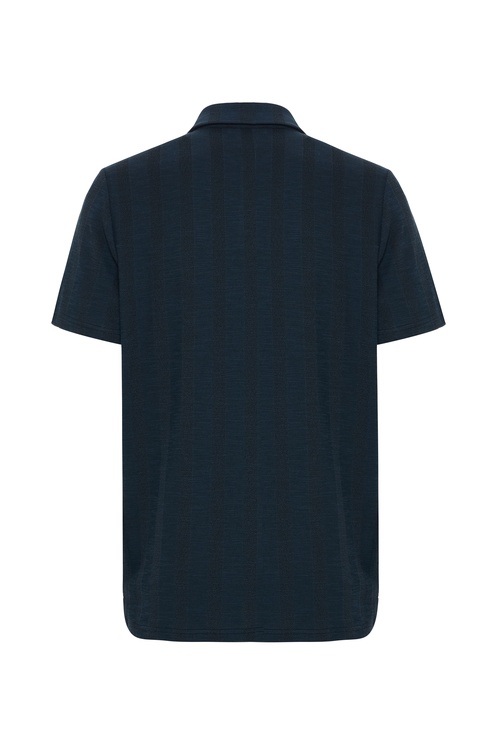  TEKSTÜRLÜ KISA KOLLU POLO YAKA T-SHIRT