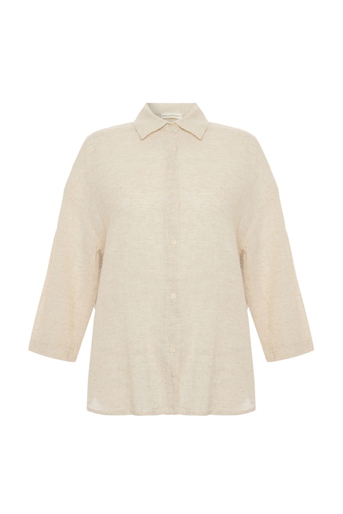  UZUN KOLLU KETEN GÖMLEK