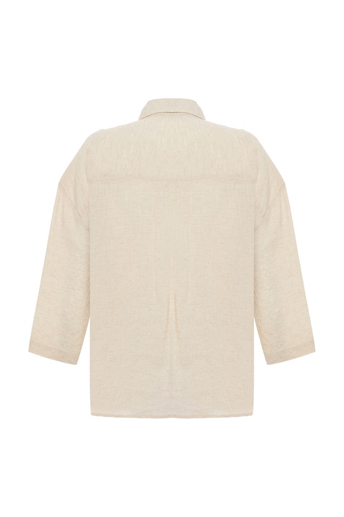  UZUN KOLLU KETEN GÖMLEK