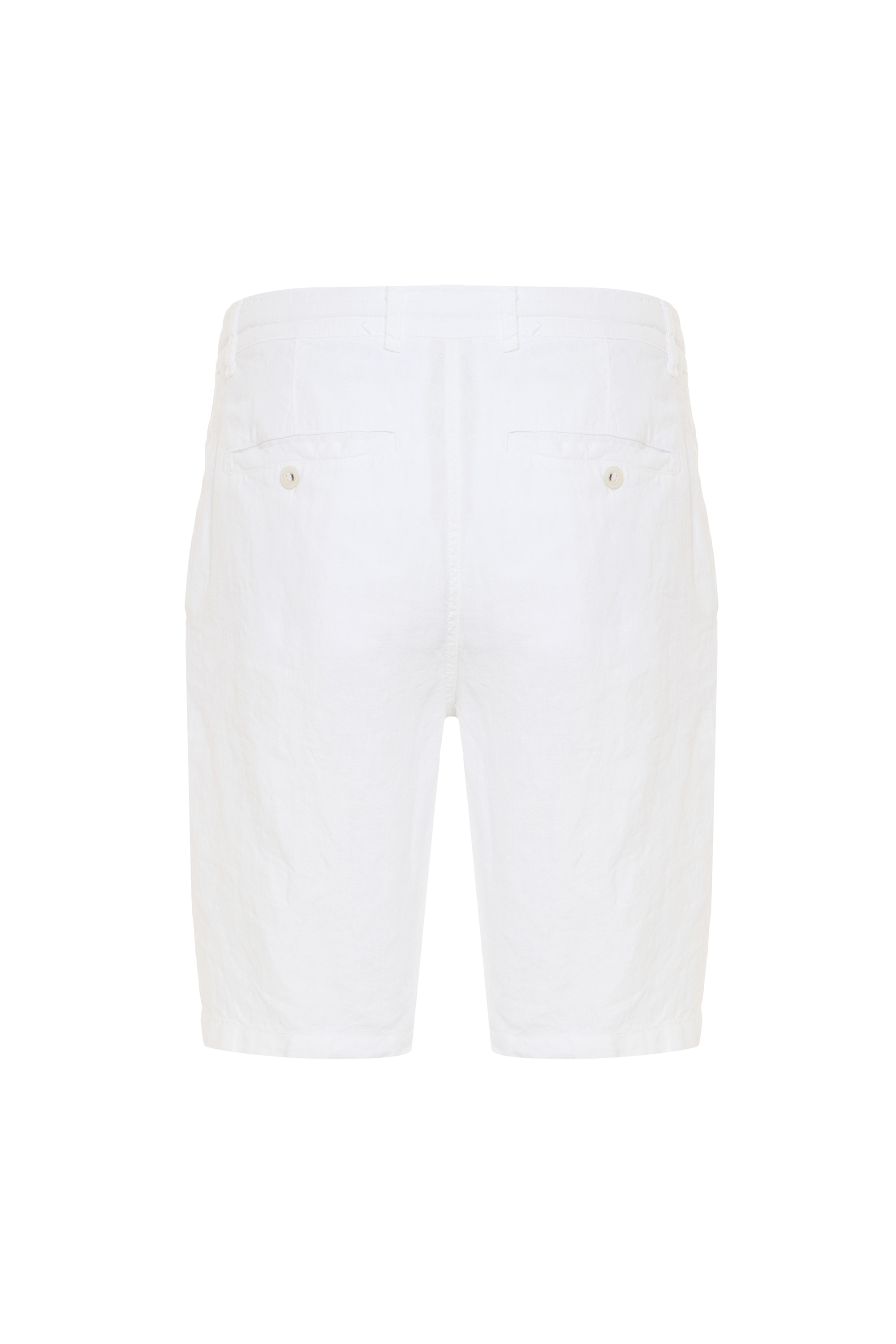 STRAIGHT FIT BAĞLAMALI KETEN ŞORT