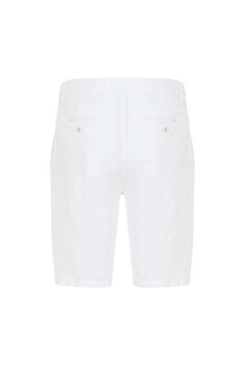  STRAIGHT FIT BAĞLAMALI KETEN ŞORT