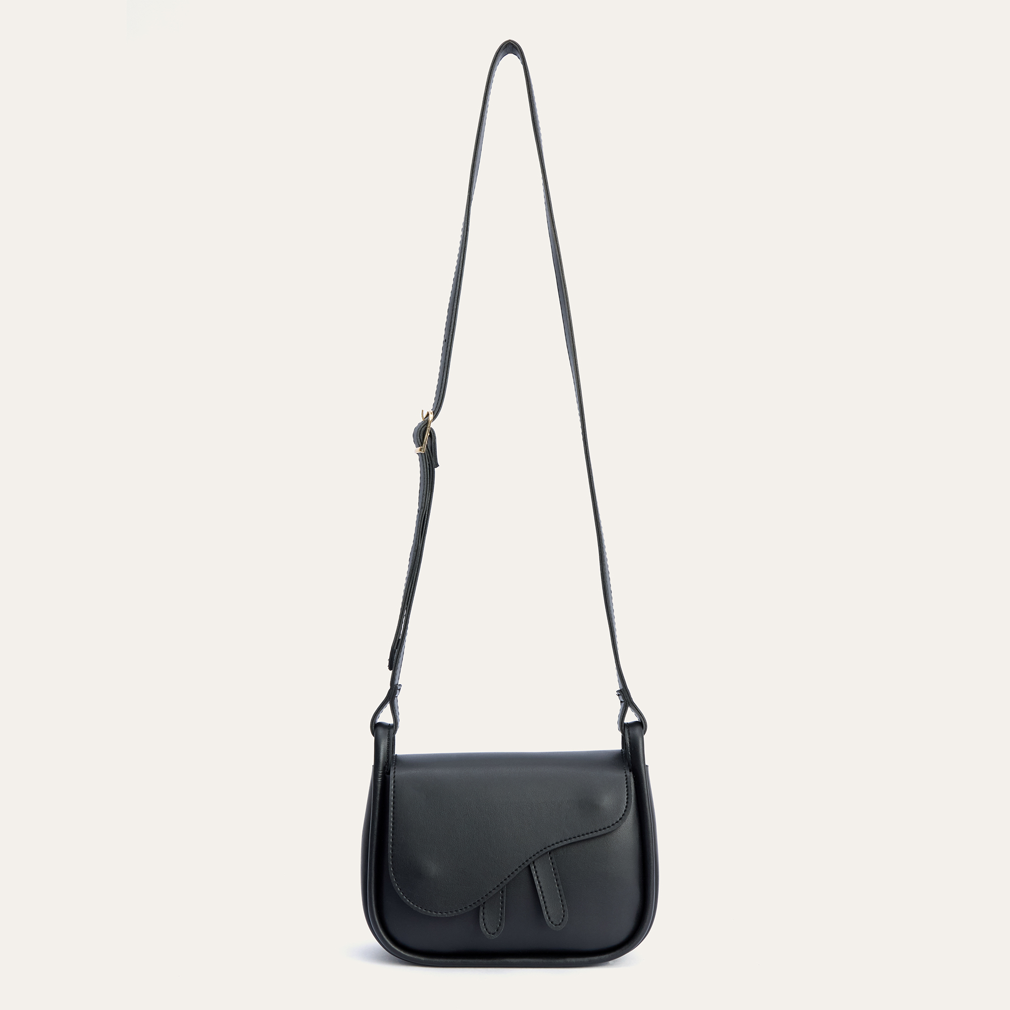 DERİ GÖRÜNÜMLÜ OMUZ ÇANTASI