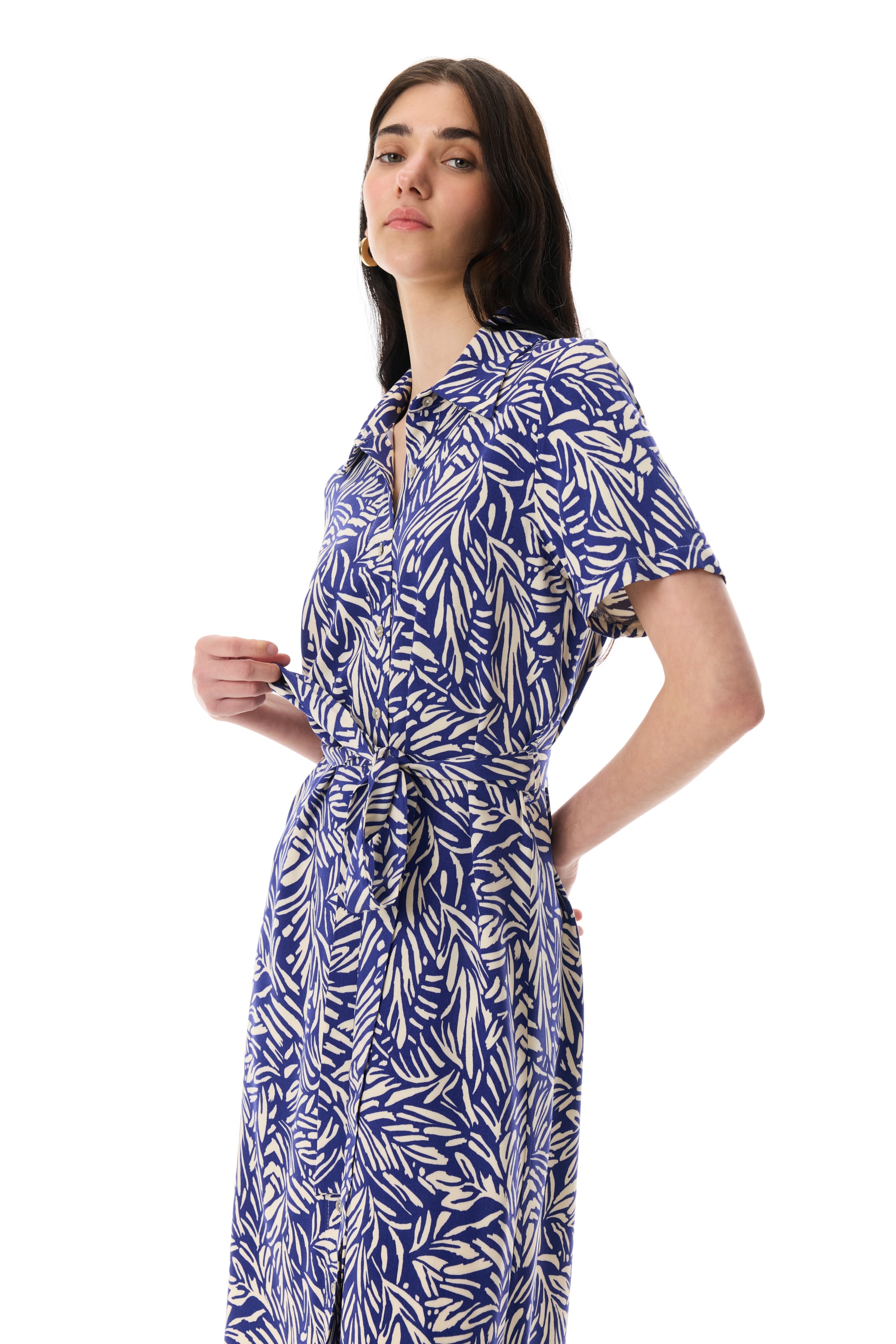 UZUN GÖMLEK YAKA KLOŞ ELBİSE