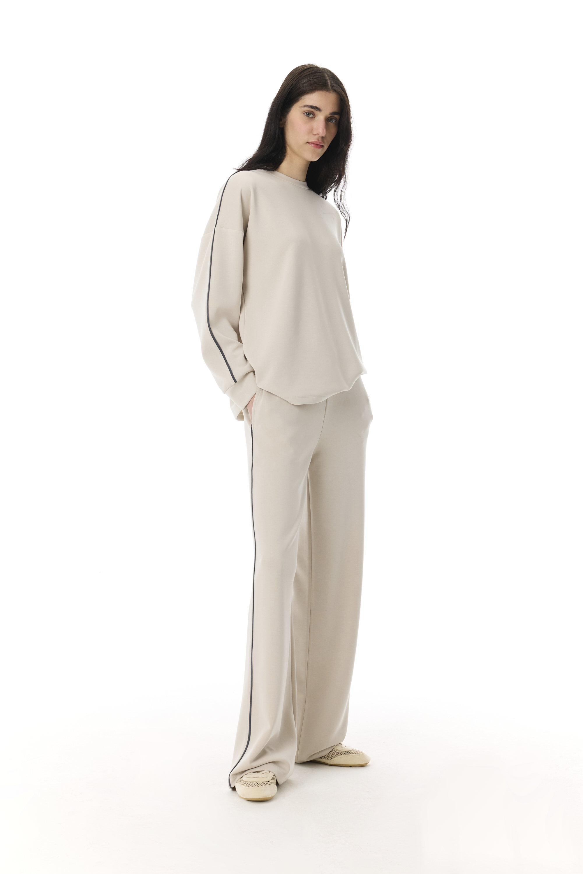 WIDE LEG MODAL KARIŞIMLI EŞOFMAN ALTI