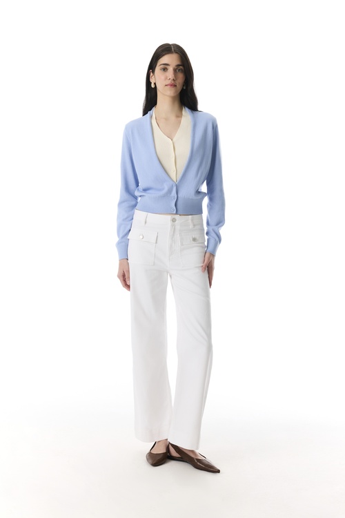  CEP DETAYLI CROPPED FLARE FIT PANTOLON